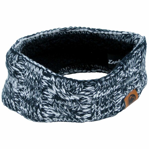 knit heather navy headband with Penn State Athletic Logo